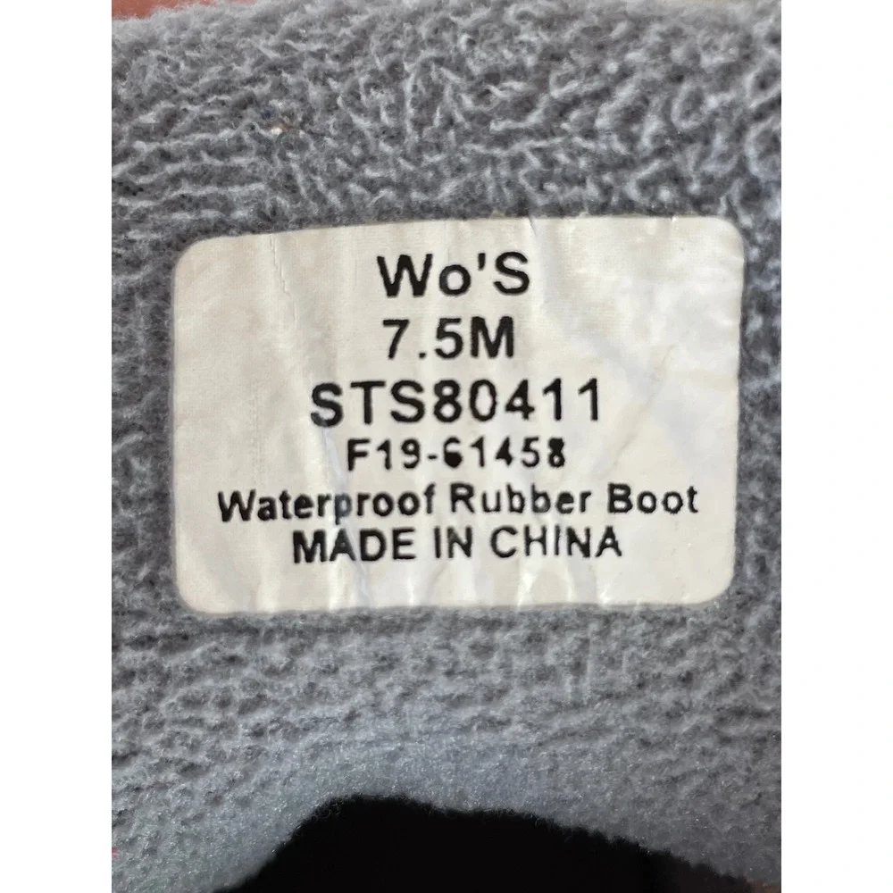 Sperry Saltwater Duck Boot Grey Canvas Waterproof Side Zip STS80411 Womens 7.5M